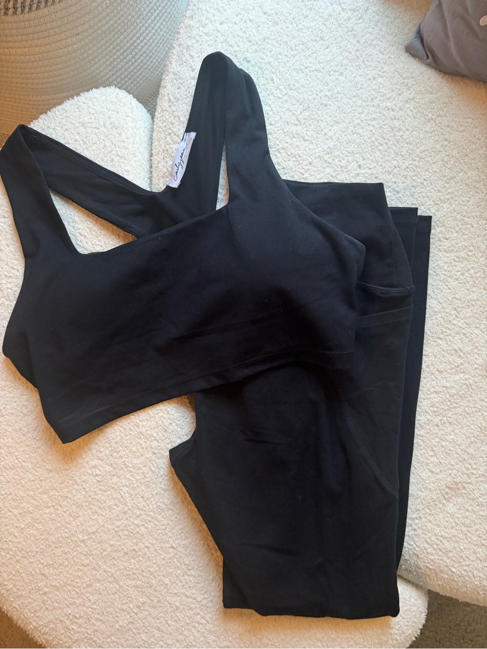 Carly Jean Los Angeles workout set, black